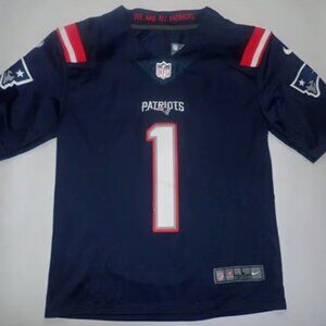 Youth  Cam Newton Navy New England Patriots Game Jersey
